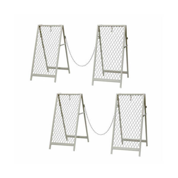 住まいスタイル TW003-2P-WHT スタンド式チェーンゲート TWILL(ツイル)2セット アイボリーホワイト メーカー直送