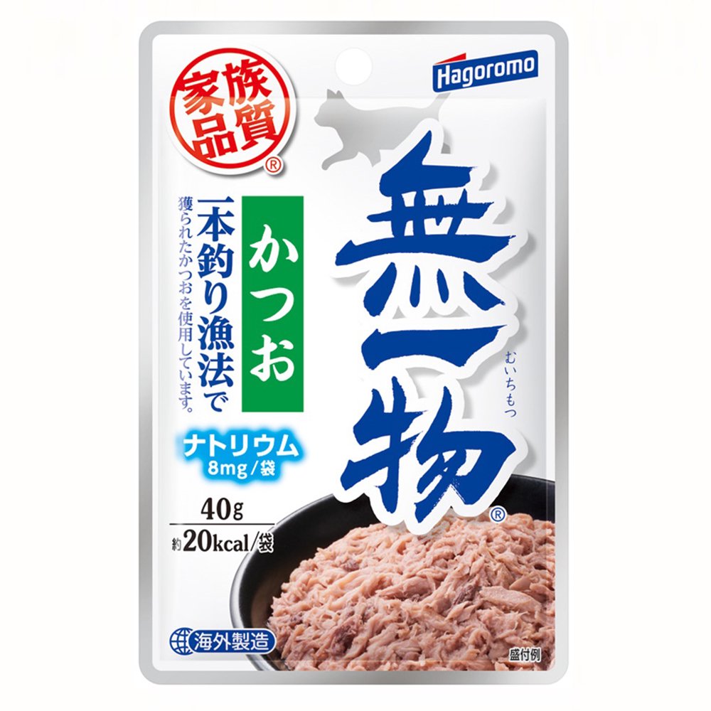 無一物　パウチ　かつお　一本釣り漁法　４０ｇX９６袋　はごろも　家族品質　ＣＲＣ35―20―80―60―00