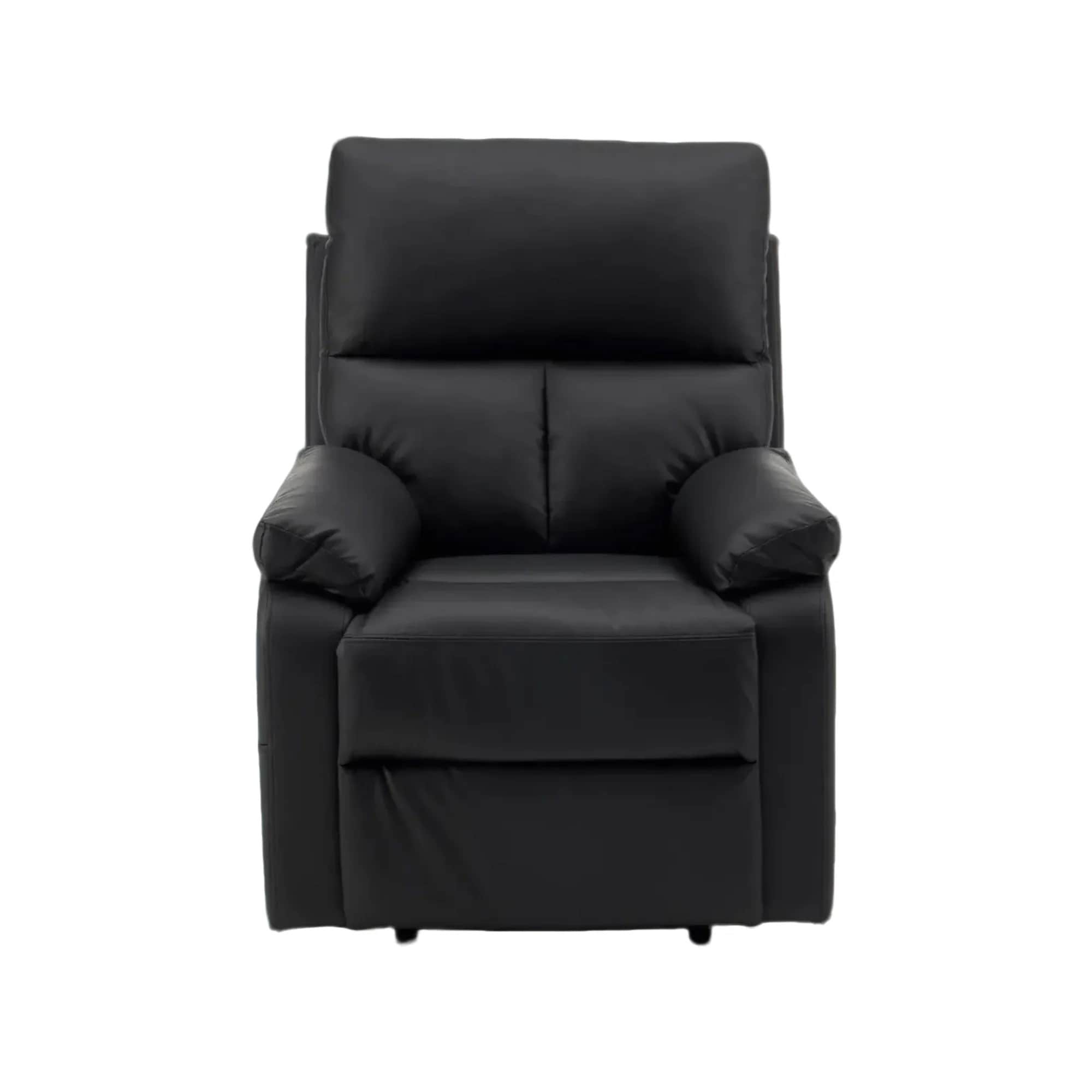 247リクライニングソファー 165 調整 リクライニングソファ レバー オットマン一体型 1人掛け フットレスト付き モーションソファー 耐圧分散 ソファー リクライニングチェア 【ブラック】