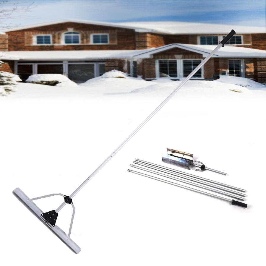 雪下ろし棒 スノーレーキ 屋根 アルミ 屋根の除雪ツール 組立式折りたたみ式スクレーパーヘッド 最長で6m 屋根雪かき 除雪道具 屋根 車などに適用