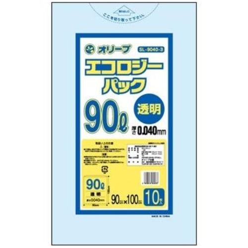 業務用ごみ袋 90L 厚さ0.04mm 10枚30冊 300枚セット まとめ買い まとめ売り 大きめサイズ 特大 極厚! 透明