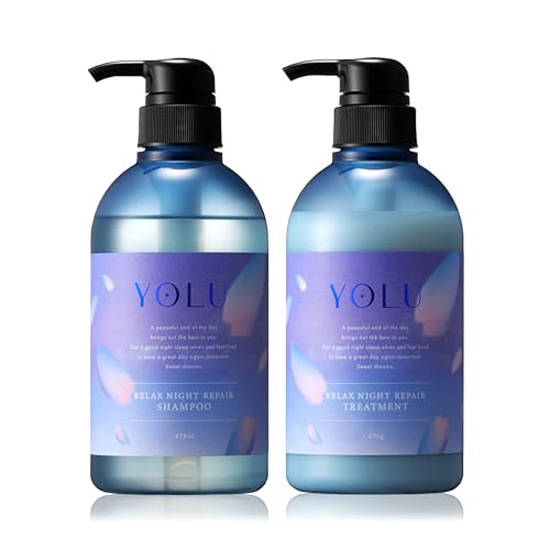 [2024年春限定] YOLU ヨル 夜間美容 シャンプートリートメント ボトル セット 【リラックスナイトリペア】サクラ＆マグノリアの香り ダメージケア 濃密補修