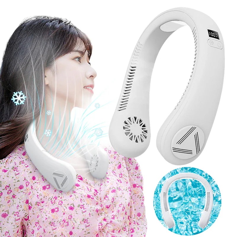 新商品SALE 新グレード熱中症対策に可用 冷やす 首かけ扇風機 3段階風量 羽根なし