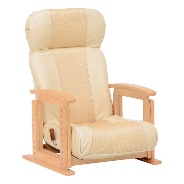 【最安値挑戦】 リクライニング式 14段階調節 高座椅子 LZ-4728BE （ベージュ） 座椅子