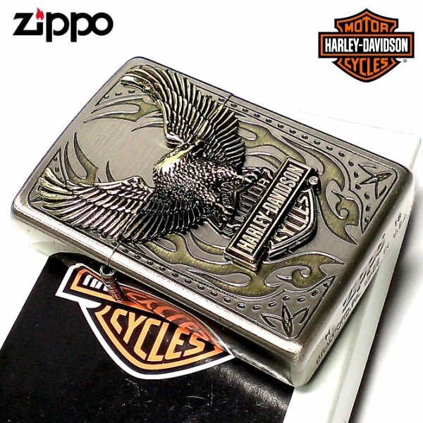 印象のデザイン Zippo ライター ハーレーダビッドソン ジッポ アンティークニッケル ゴールド 金銀 古美仕上げ 鷲 メタル イーグル 日本国内限定モデル かっこいい ジッポー その他 Filarmonica Valcea Ro