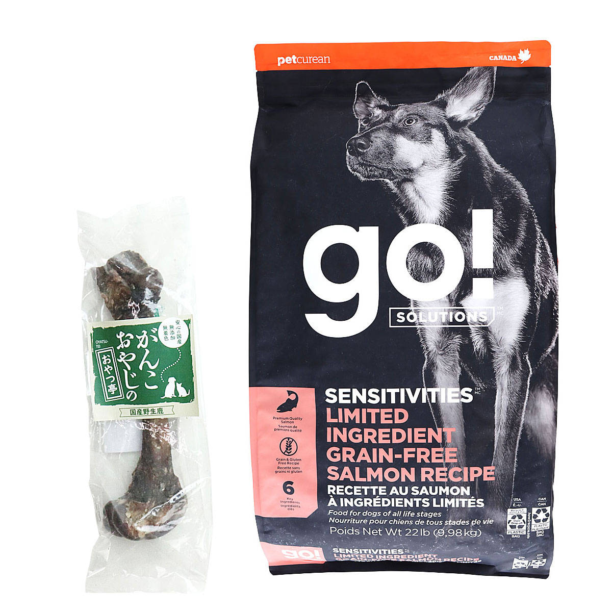 GO! ゴー ソリューションズ センシティブLID サーモン 9.98kg【国産鹿レッグボーン 1本Mサイズ付き】ドッグフード