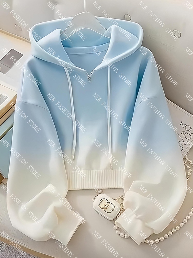 新型松長袖連帽衛衣婦人服-32