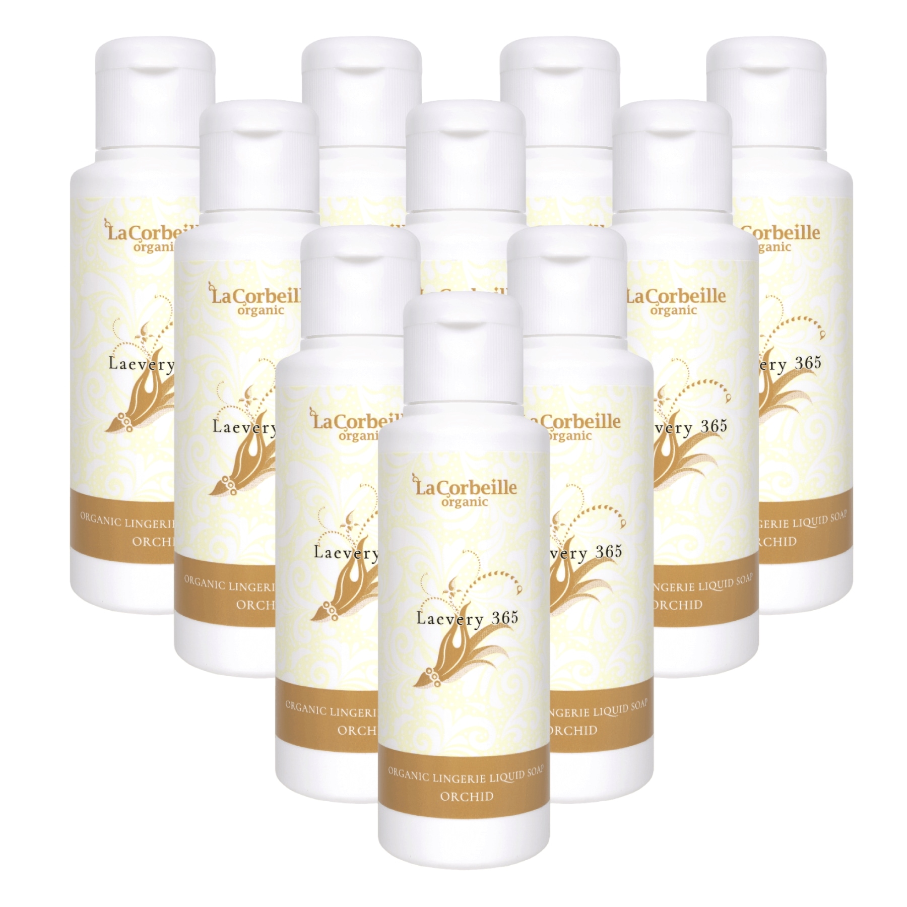 【リニューアル】ラ コルベイユ ラブリー365 下着用洗剤 オーキッドの香り オーガニック ランジェリー ソープ 天然植物由来 ランドリー 公式 10個セット