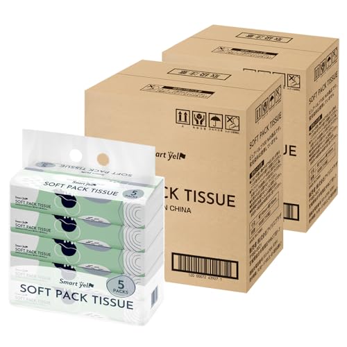 【16個セット】 アイリスプラザ ソフトパックティッシュ 300枚 (150組)ｘ5パック スマートエール