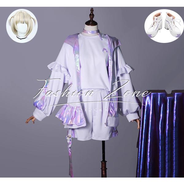 【品質良い 大好評中】迅速な出荷hololive ホロライブ Vtuber 轟はじめ ReGLOSS コスプレ 衣装 ウィッグ 靴 cos コスチューム パーティーグッズ ハロウィン仮装 変