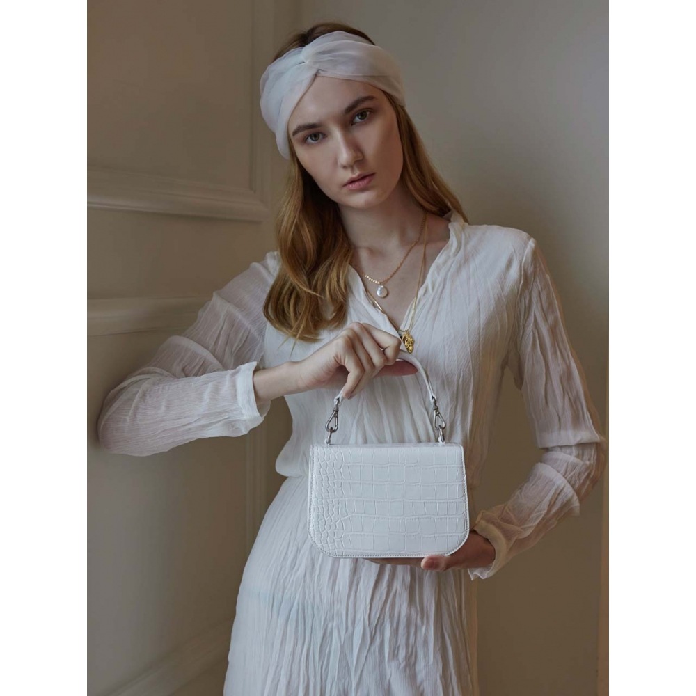 SEMICODE Lode バッグ - ホワイト クロコ