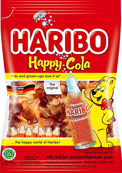 他サイト： Haribo ハリボー ハッピーコーラ 80g ×10袋の商品画像