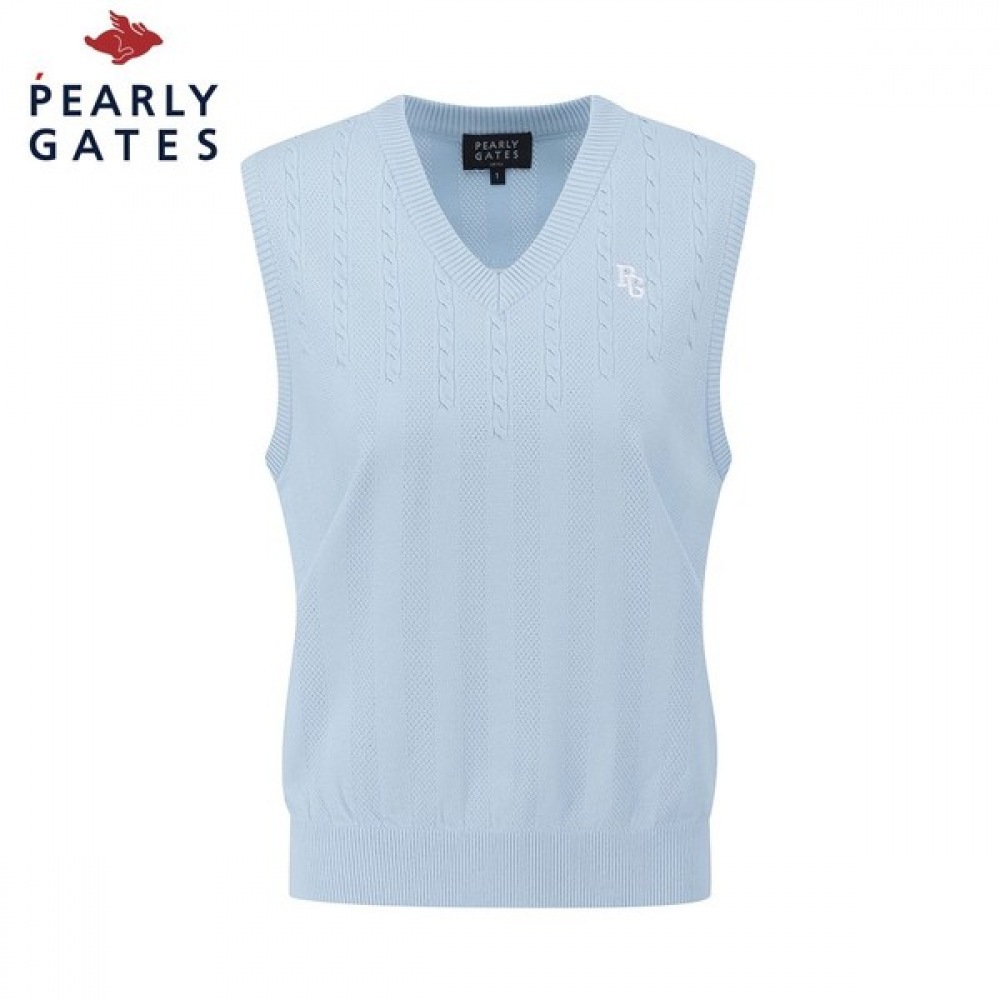 [パリゲイツ] パブリックケーブルブロックメッシュニットベスト