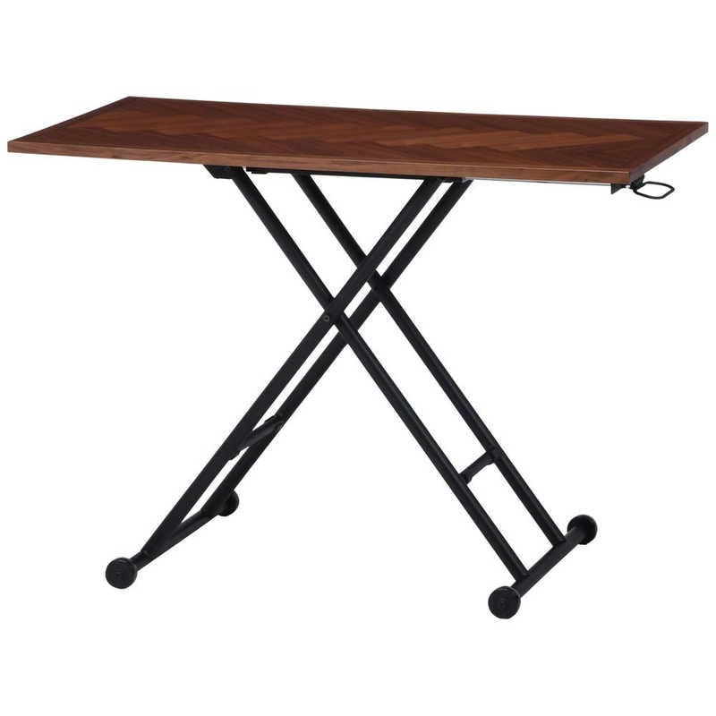 不二貿易　昇降テーブル シルビア ブラウン　19242