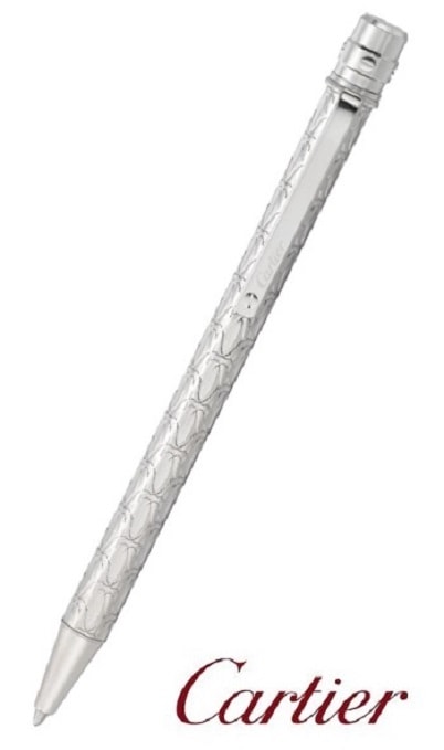 CARTIER OP000142 SANTOS DE CARTIER BALLPOINT PEN サントス ドゥ カルティエ C モチーフ ボールペン メタル パラジウムフィニッシュ