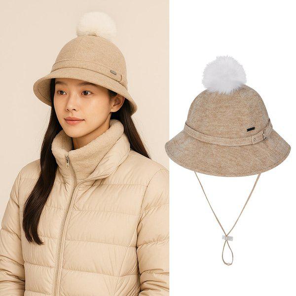 女性 冬 吸湿速乾 フォックスファー 暖かく快適な登山用 バケットハット 帽子 KSC870TC7W