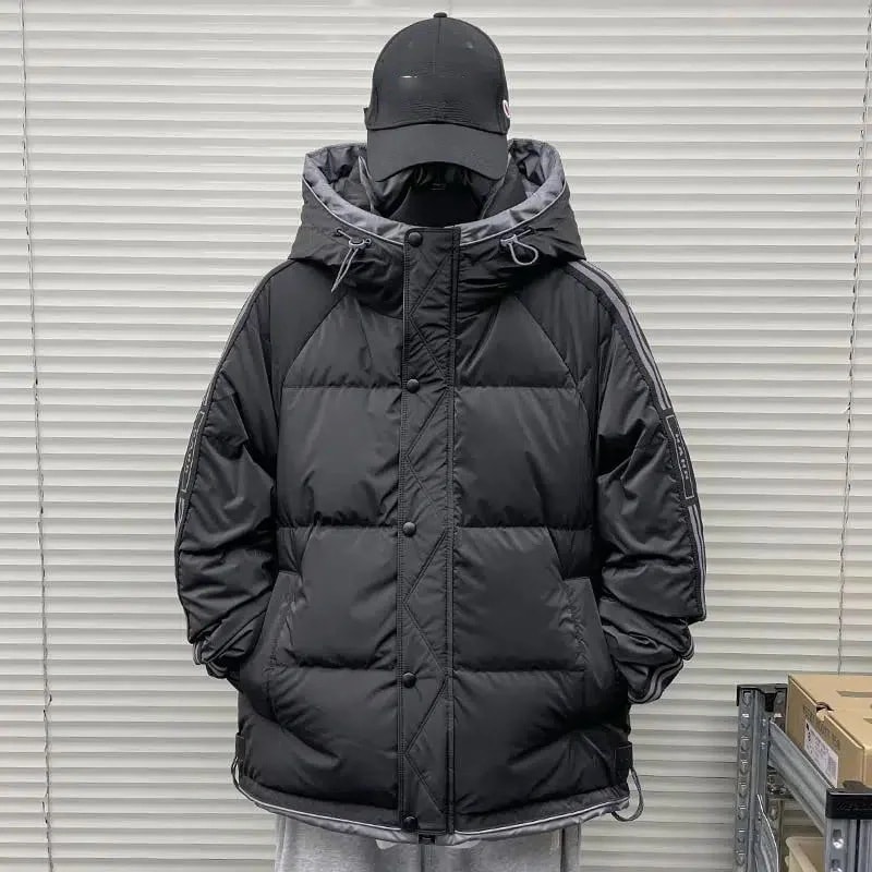 綿入れ ダウンジャケット メンズ 厚手 フード付きアウター ゆったり カジュアル 防寒 中綿コートジャケット 上着 5,806円
