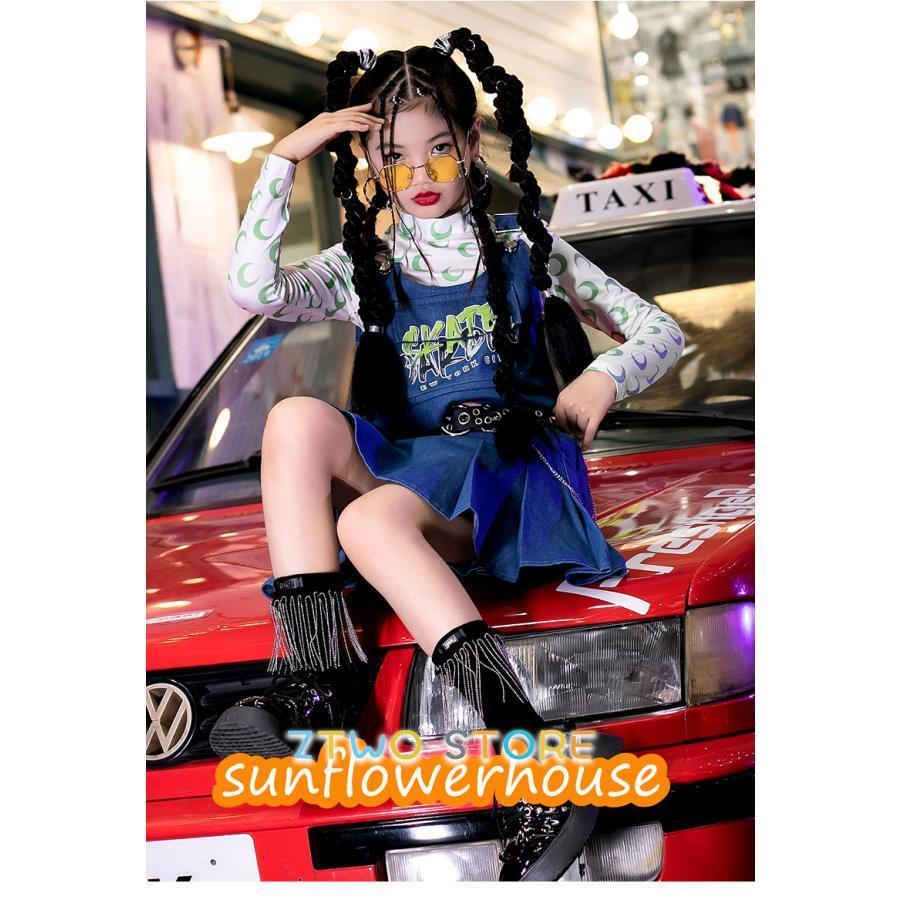 キッズダンス衣装 ヒップホップ 女の子 ステージ衣装 ダンス衣装 韓国子供服 HIPHOP 応援団 ジャズダンスチアリーダー 衣装 練習着 上下3セット