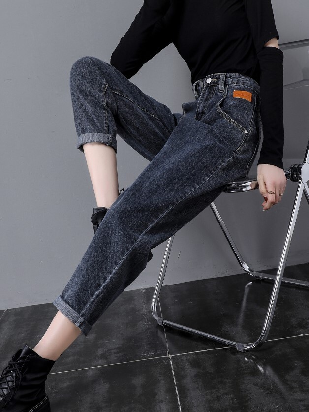 ハイウエスト マムデニム ゆるだぼ ジーパン ボトムス デニムパンツ アンクル丈 かわいい 大人可愛い カジュアル おしゃれ お洒落 かっこいい レトロ 大人女子 こなれ感 ラフ メンズライク