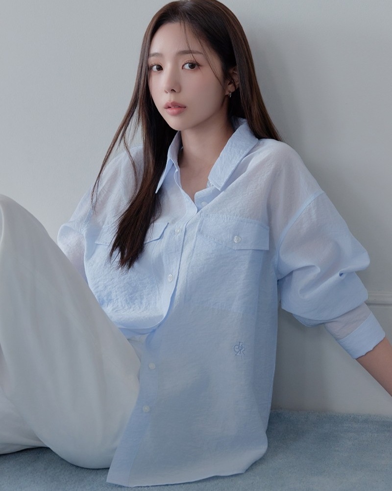 [チェ·スビン着用] ツーポケットテンセルシャツ_4COLORS