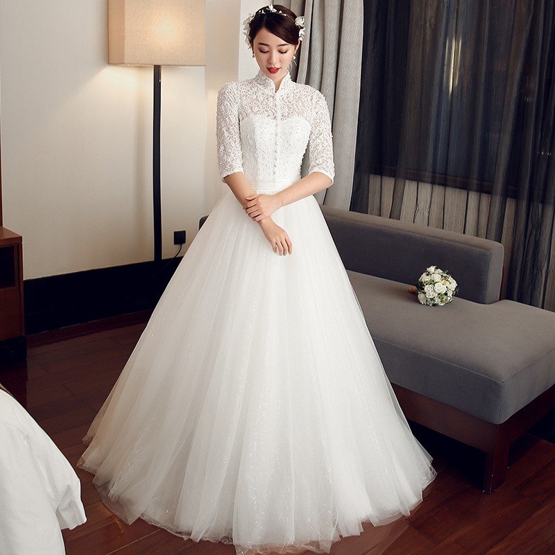 マタニティドレス 花嫁 ロングドレス 結婚式 ウエディングドレス 安い ウェディングドレス 二次会