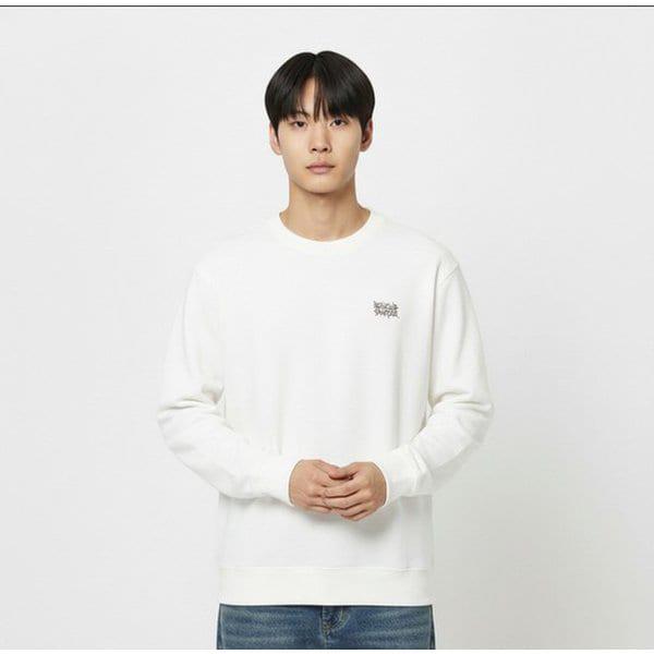 [モダインチョン]10560-031-202 ダブルフェイスグラフィティレタリングスウェットシャツ_アイボリー_IC