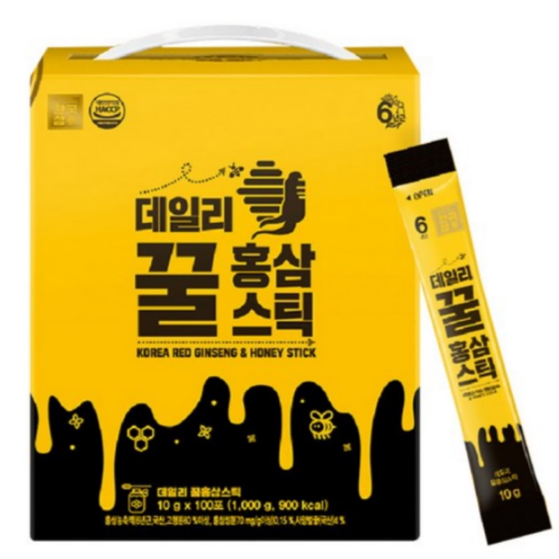 [10gx100包] 簡単だけど強い韓国人参 デイリー 蜂蜜 紅参 スティック ポーチ