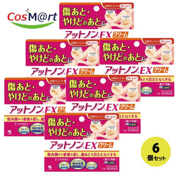 【6個セット】 【第2類医薬品】 【小林製薬株式会社】アットノンＥＸ　クリーム15ｇ(4987072044629-6)