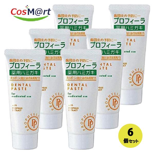 【6個セット】 【歯科専売品】 松風 プロフィーラ 薬用ハミガキ 100g SF (4573599350017-6)