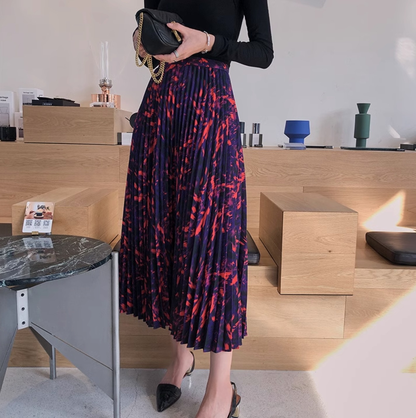 レディース スカート プリーツスカート ロング アンクル丈 フレア セミフレア Aライン プリーツ かわいい 大人可愛い きれいめ シンプル 上品 おしゃれ こなれ感 ガーリー クール モード系