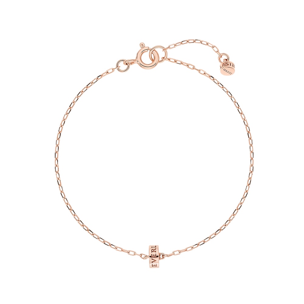 LLOYDエバラスティングシングルプレーンローズゴールドブレスレットLLBS22318SPY