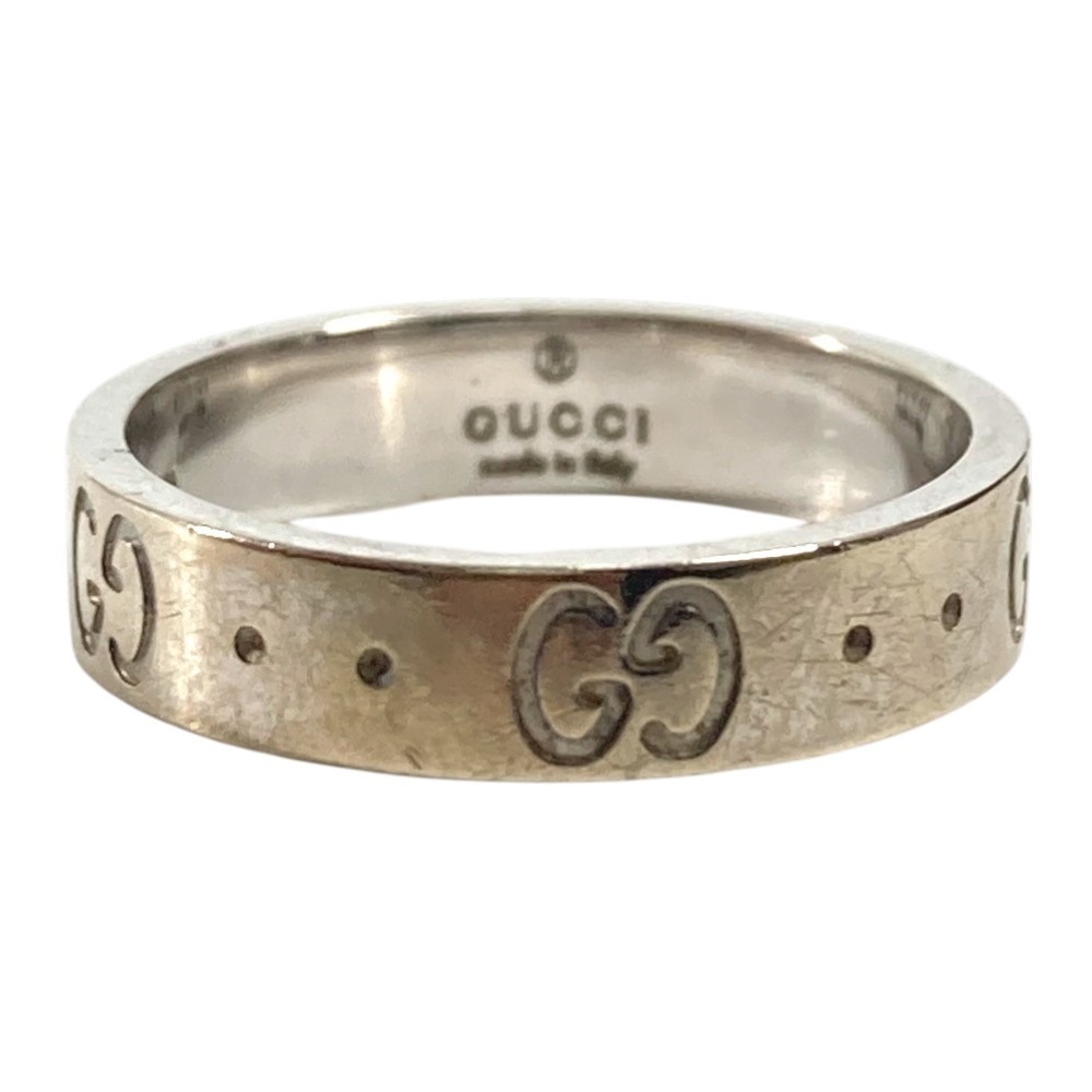 リング・指輪 GG ロゴ アイコンリング K18 金 18K アクセサリー ジュエリー WG750 シルバー