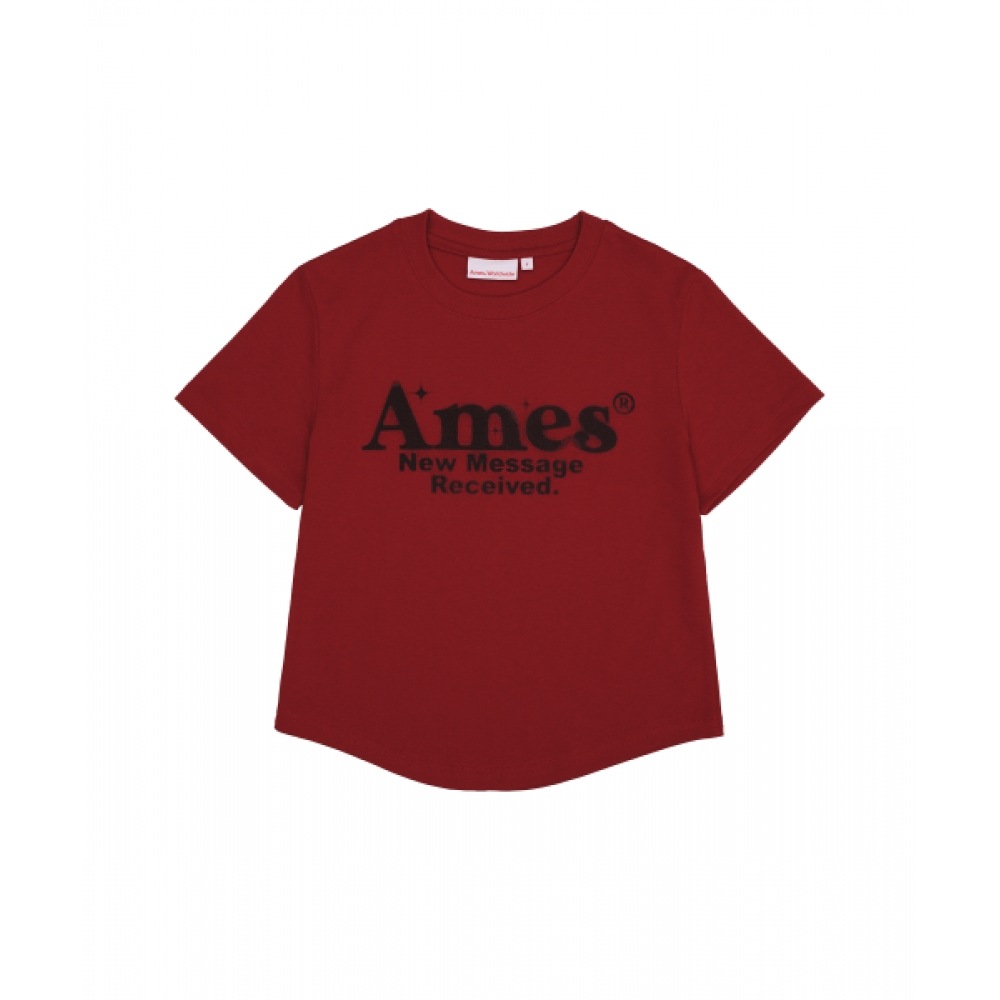 ゲームズワールドワイドラウンドヘムクロップTシャツレッド (AM2EMUT520A)