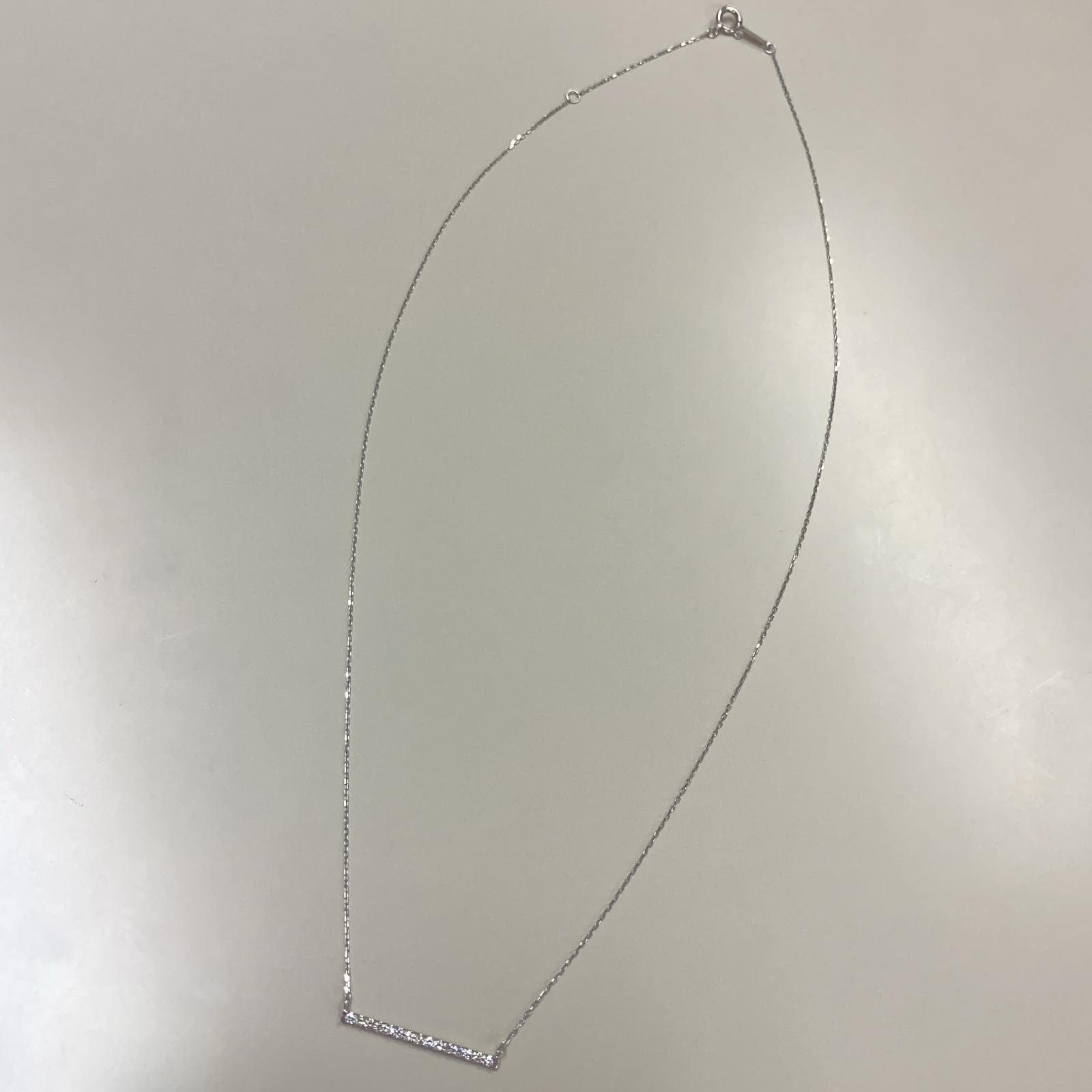 ネックレス K18ホワイトゴールド シルバー k18.WG.0.15刻印【中古】 レディース