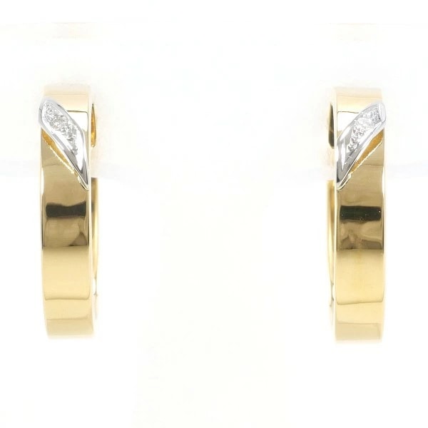 PT900 プラチナ K18YG イヤリング ダイヤ 総重量約3.3g ジュエリー 中古