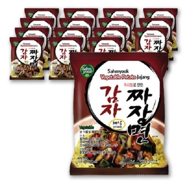 RG87475 韓国産小麦 ベジタリアン ジャージャーラーメン 1box 16袋 ベジタリアンラーメン