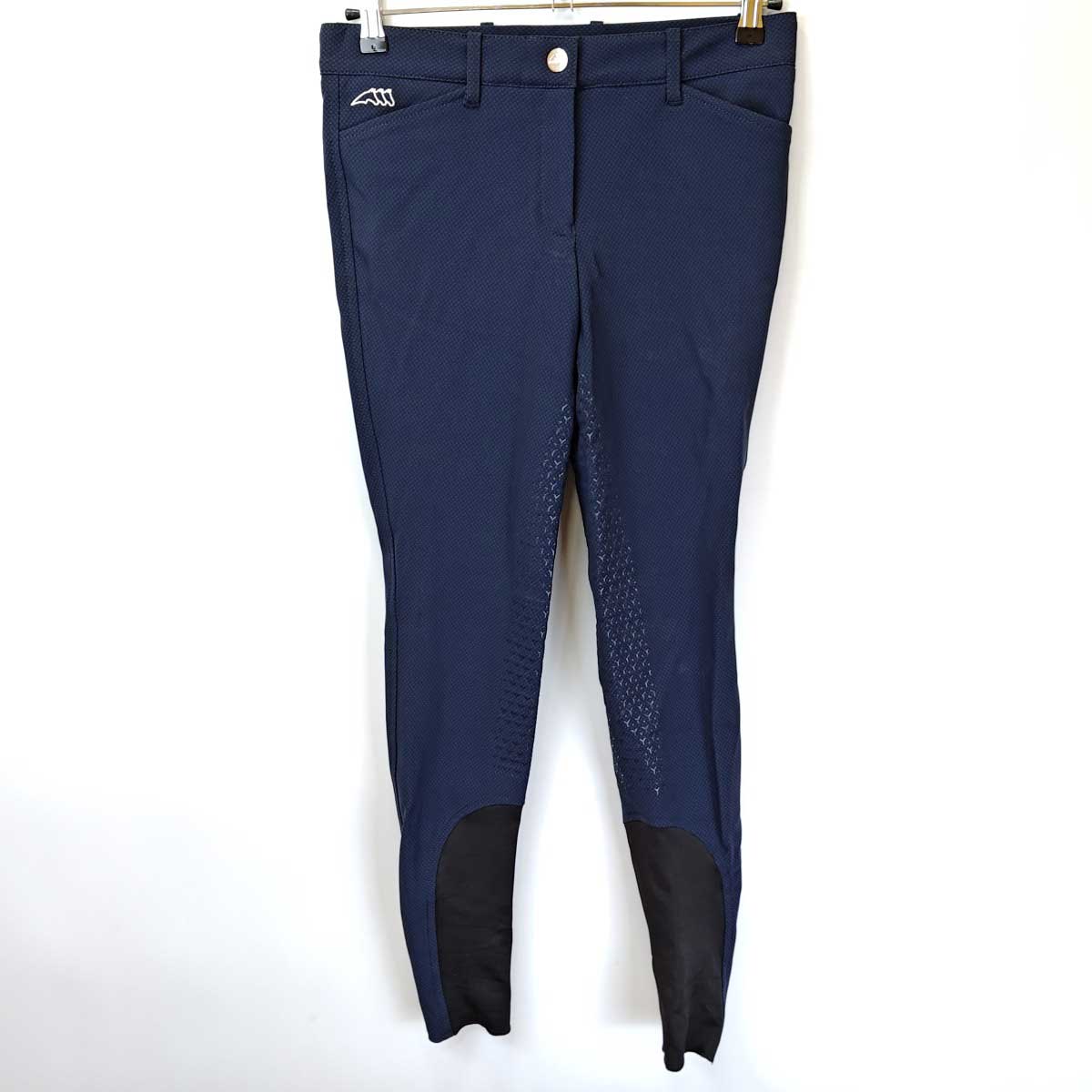 【中古】エクイライン EQUILINE キュロット FULL GRIP フルグリップ 44 ネイビー レディース 乗馬 馬術