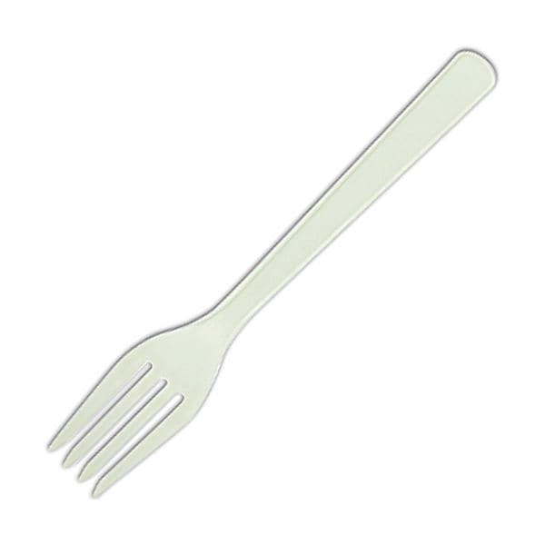 （まとめ）やなぎプロダクツ プラスチック フォーク ホワイト Y-141 1パック（100本）10セット