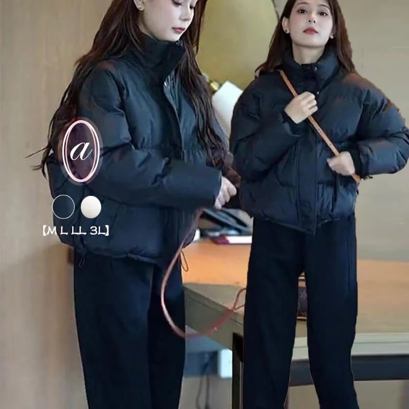 レディースアウターダウンジャンバー 体型カバー 着痩せ L/LL/3L/4L/5L 大きいサイズ レディース アーミー　ミリタリージャケット　ワッペンジップアウター 大きいサイズ レディース ビッグブ