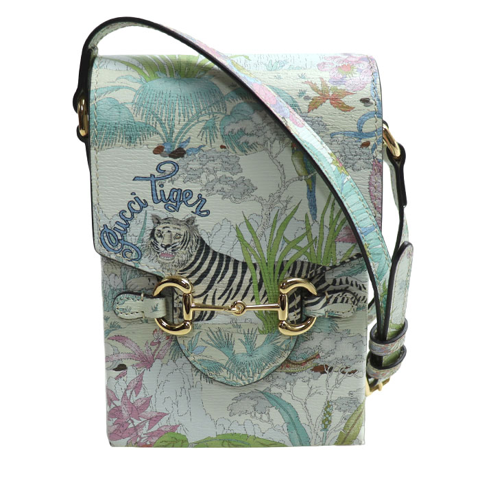 GUCCI グッチ タイガー ホースビット 1955 ショルダーバッグ マルチカラー 625615 アニマル レディース 中古