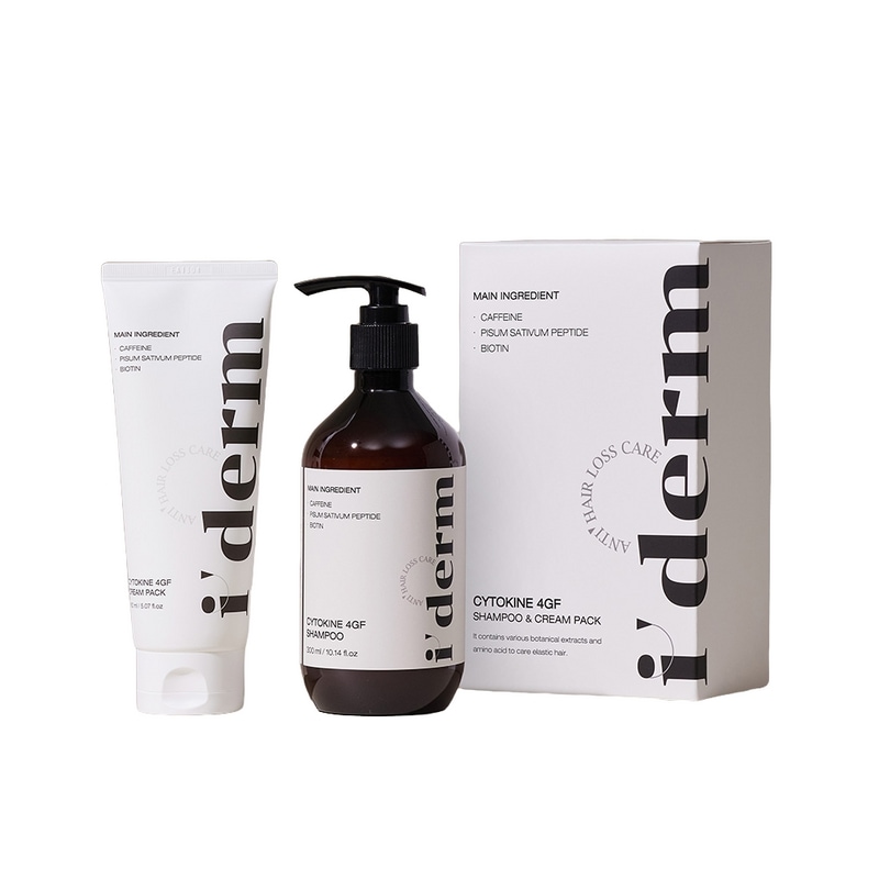 アイダムサイトカイン4GFシャンプー300ml +クリームパック150ml /脱毛症状緩和 頭皮ケアフケプロテインシャンプー