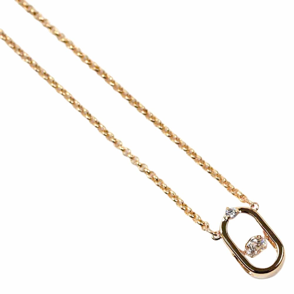 スワロフスキー ネックレス ペンダント 揺れる クリスタル レディース 楕円形 ホワイト ローズゴールド SWAROVSKI NORTH NECKLACE Sparkling Dance 54680