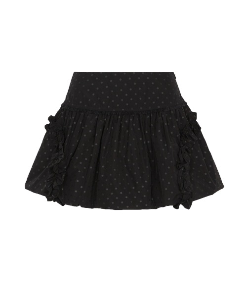 【ILLIGO】 Frill Dot Balloon Skirt Black 正規品
