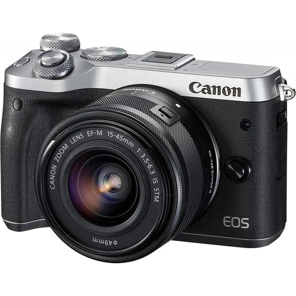 【中古】キヤノン Canon EOS M6 レンズキット シルバー SDカード付き 57,480円