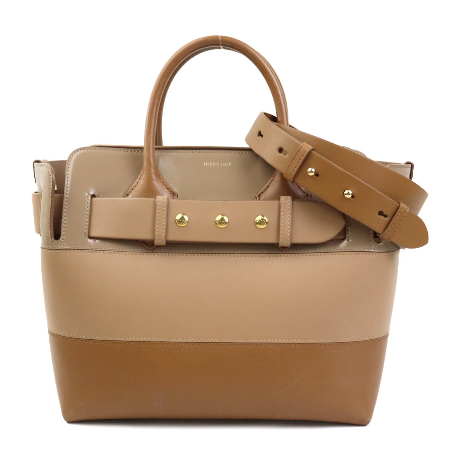 バーバリー BURBERRY ハンドバッグ ショルダーバッグ レザー ブラウン レディース h30312g