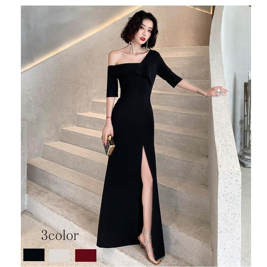 フォーマルドレス パーティードレス マーメイドドレス ロングドレス 結婚式 スリット お呼ばれ 二次