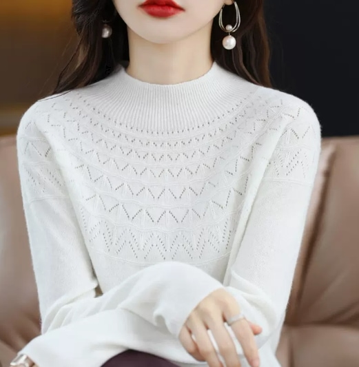 トップス セーター セミタートルネック ビューティー 袖あり 長袖 タートルネック かわいい 大人可愛い きれいめ シンプル カジュアル 大人 上品 おしゃれ お洒落 レトロ 大人女子 こなれ感