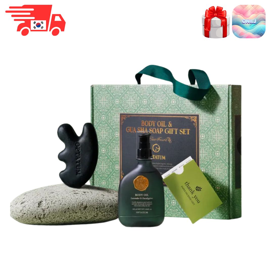 【ギフトセット】ヴィーガン ボディオイル＆かっさ石けん_ラベンダー＆ユーカリ_ペーパーインセンス4回分付き_リラックスホームケア