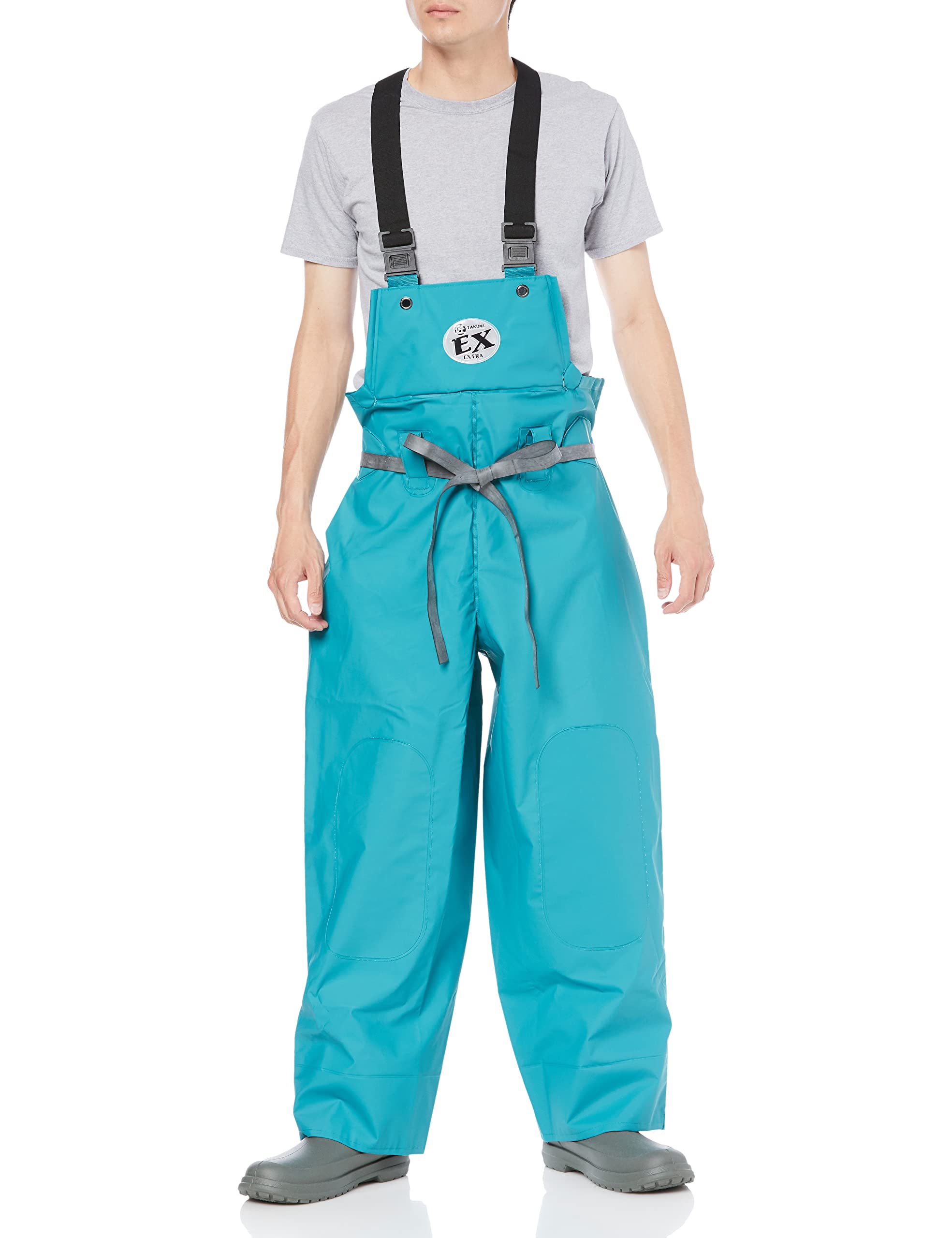 [カジメイク] 匠Exレインサロペット 1030 ターコイズ 日本 3L (日本サイズ3L相当)