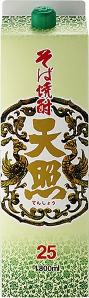 一部送料無料2ケース単位12本入り25度　天照（てんしょう）1800ｍｌパック2ケース12本入りそば焼酎メーカー宮崎県：神楽酒造(株)